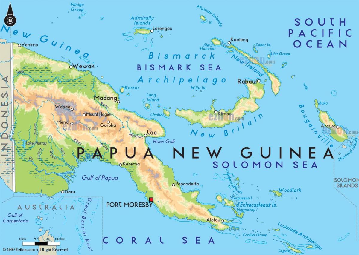 port moresby papua Yeni Gine haritası 