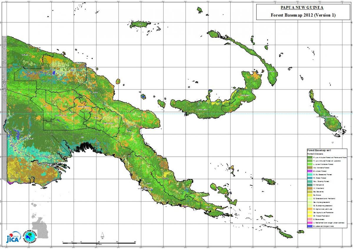 papua Yeni gine'de iklim haritası 