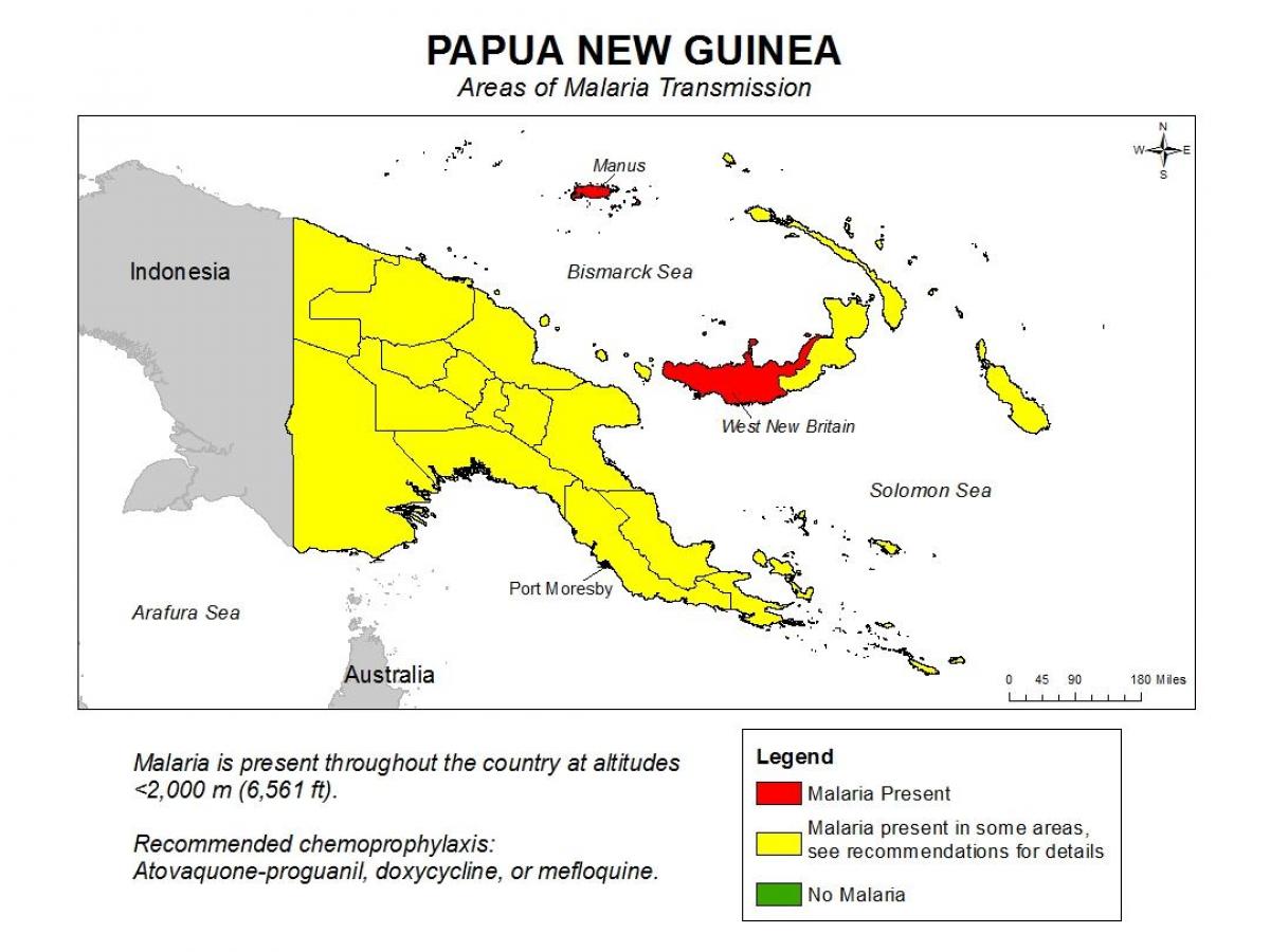 papua Yeni gine'de sıtma göster 