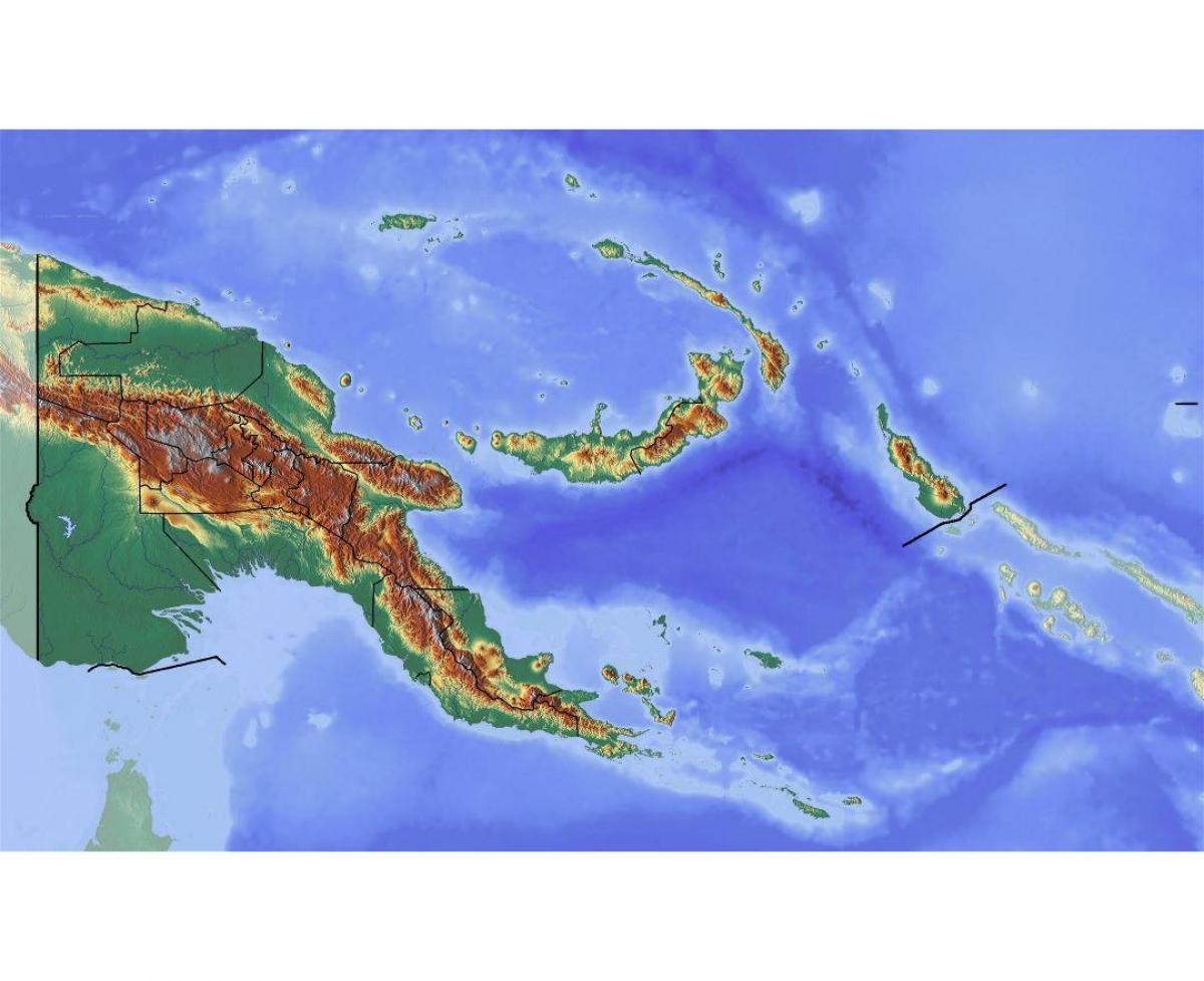 papua Yeni Gine topografik harita