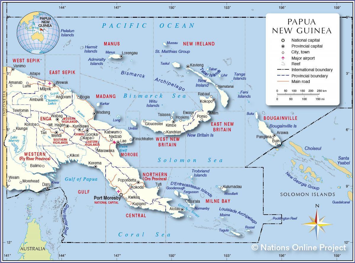 tari papua Yeni Gine haritası 