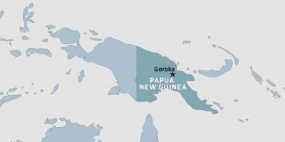Goroka, papua Yeni Gine haritası 