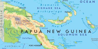 Papua Yeni Gine başkenti haritası 