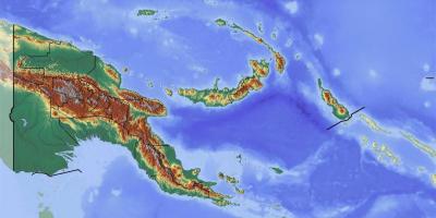 Papua Yeni Gine topografik harita