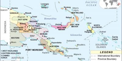 Papua Yeni Gine haritası iller